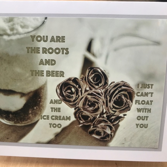 Root Beer Float Thank You Loving Card - Picture 1 of 3